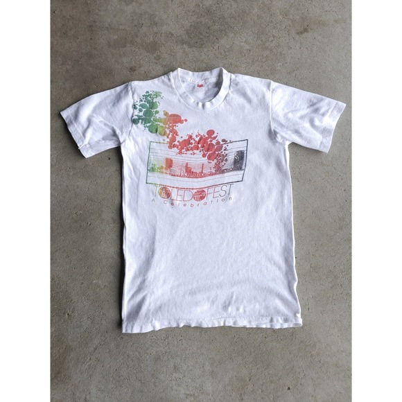 Hanes Other - Vintage 1970s Toledo Fest Ohio White Hanes T-shirt Cotton Single Stitch Small